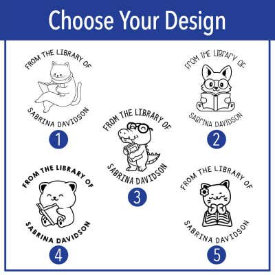 Custom Book Embosser - Choose From 5 Animal Designs! - alternate view