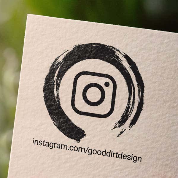 Custom logo impression stamped onto paper