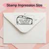 Cheese Wedge Return Address Stamp – impression size guide