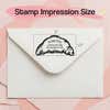 Croissant Return Address Stamp – impression size guide
