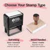 Choose your stamp type – self-inking vs wood handle comparison