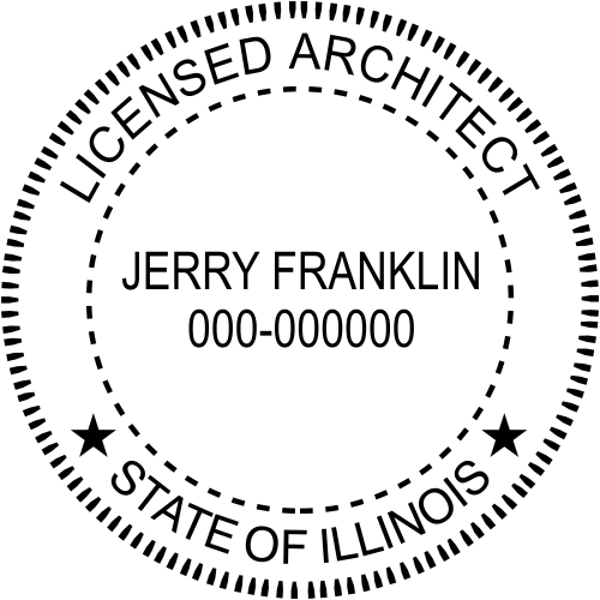 Illinois Architect Stamp Seal