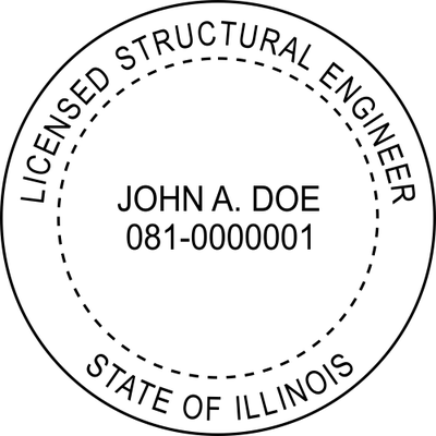 State of Illinois Structural Engineer Seal - alternate view