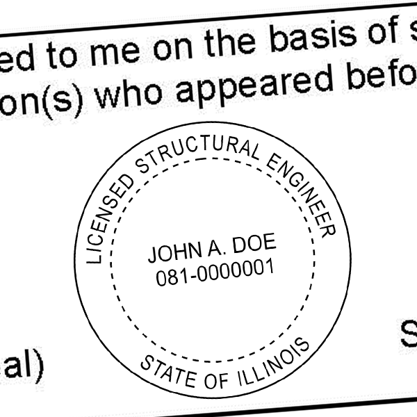 State of Illinois Structural Engineer Seal Imprint