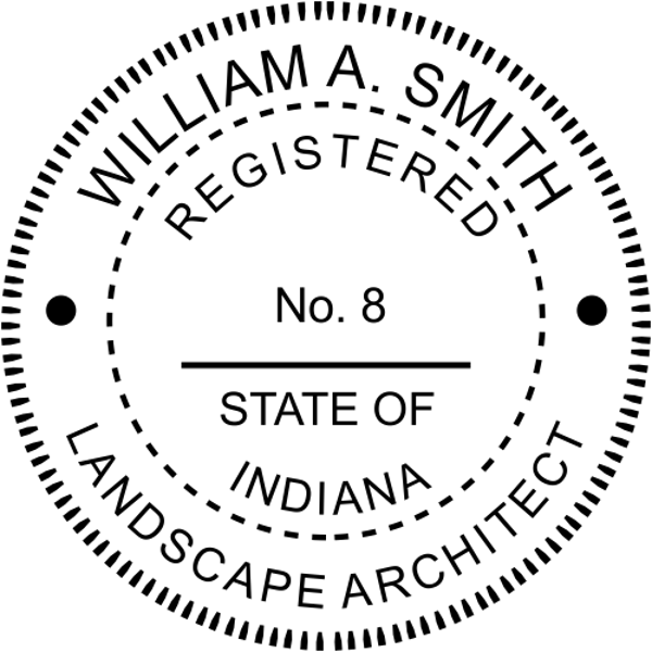 Indiana Landscape Architect Stamp Seal