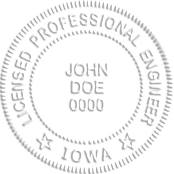 State of Iowa Engineer Seal Stamp
