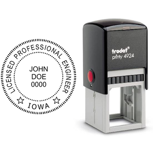 State of Iowa Engineer Seal Stamp Seal Body and Imprint