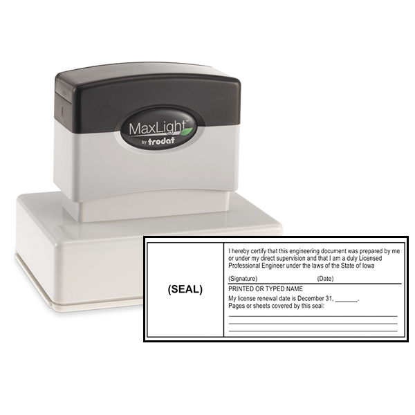State of Iowa Engineer Document Stamp Seal