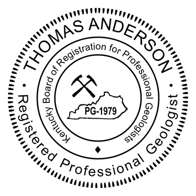 Kentucky Geologist Seal - alternate view