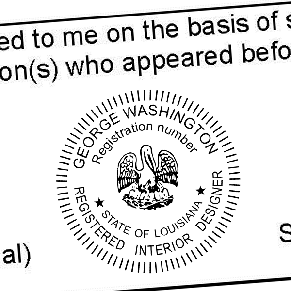 State of Louisiana Interior Designer Seal Imprint