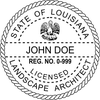 Louisiana Landscape Architect Stamp Seal