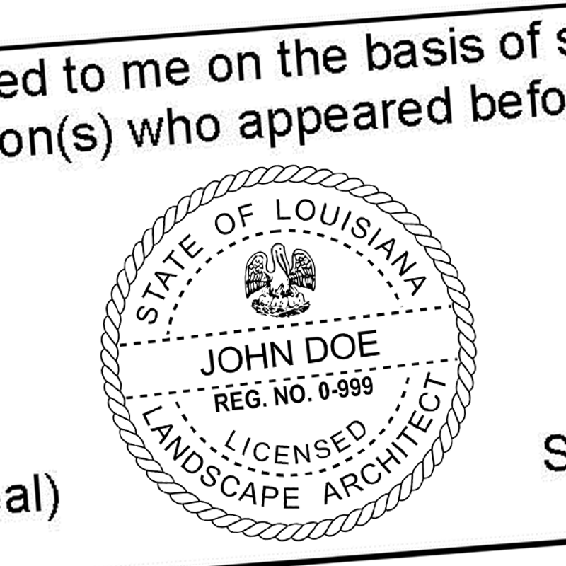 State of Louisiana Landscape Architect Seal Imprint