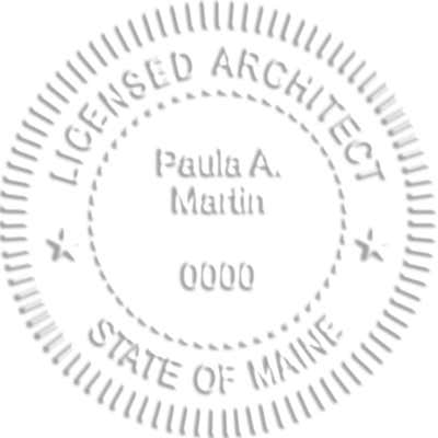 State of Maine Architect Embosser Seal - alternate view
