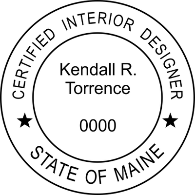 Maine Interior Designer Stamp Seal - alternate view