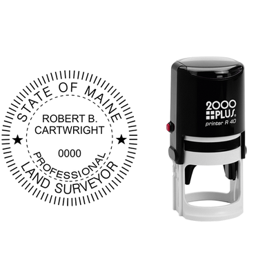 Maine Land Surveyor Seal - alternate view