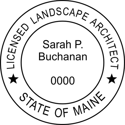 Maine Landscape Architect Stamp Seal - alternate view