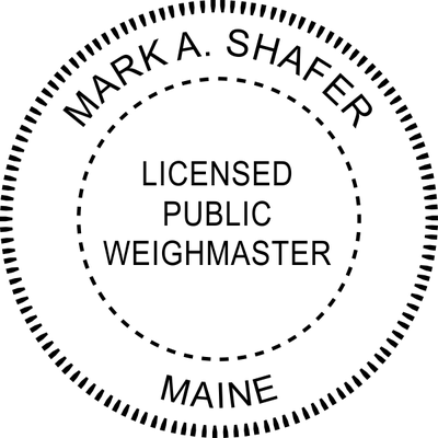 Maine Weighmaster Seal - alternate view