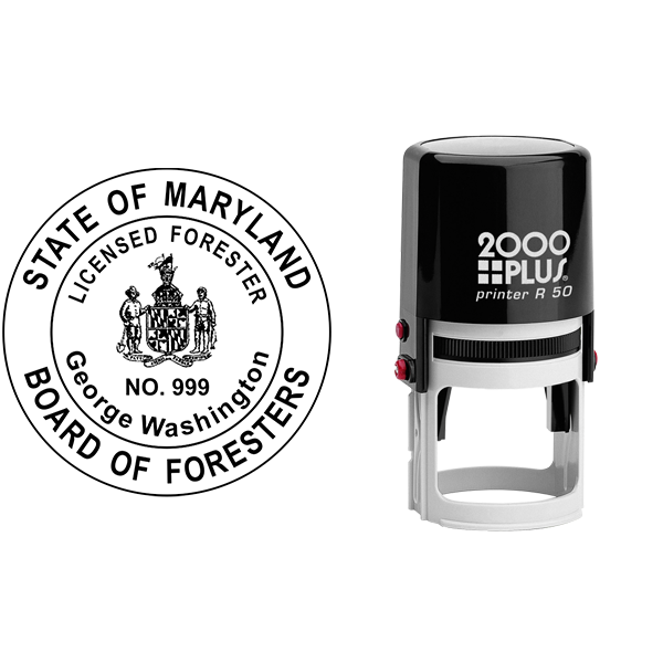 State of Maryland Forester Seal Body and Imprint