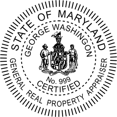 Maryland General Appraiser Seal - alternate view