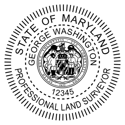 Maryland Land Surveyor Seal - alternate view