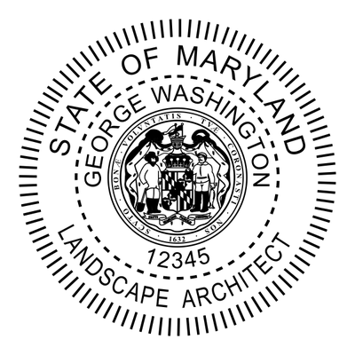 Maryland Landscape Architect Seal - alternate view