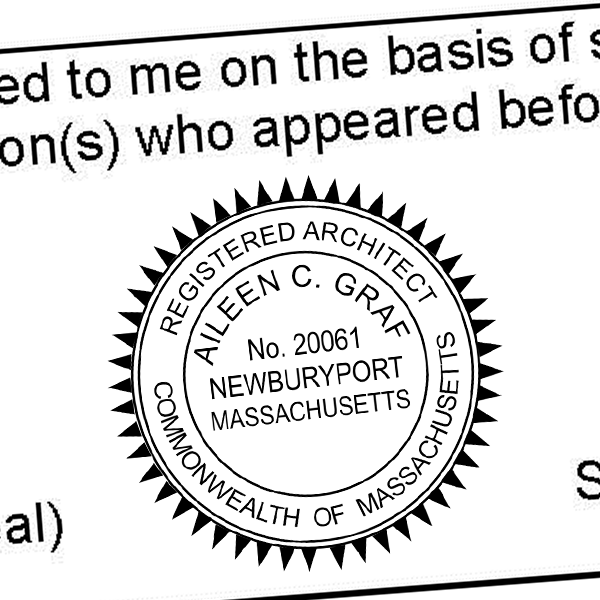 State of Massachusetts Architect Stamp Simply Stamps