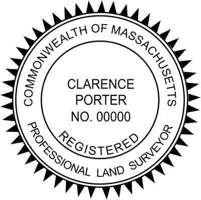 Massachusetts Land Surveyor Seal - alternate view