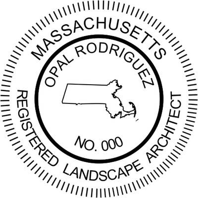 Massachusetts Landscape Architect Seal - alternate view