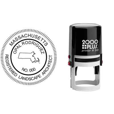Massachusetts Landscape Architect Seal - alternate view