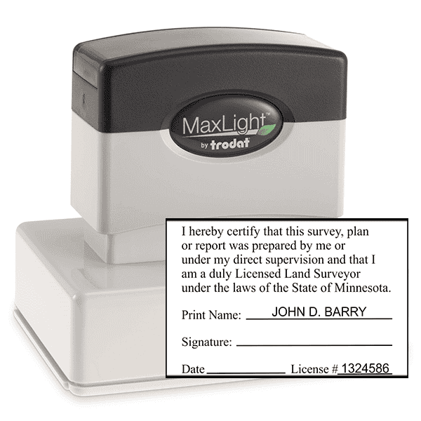Minnesota Land Surveyor Certification Stamp