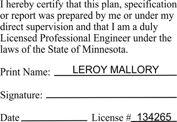 Minnesota Certified Engineer Stamp