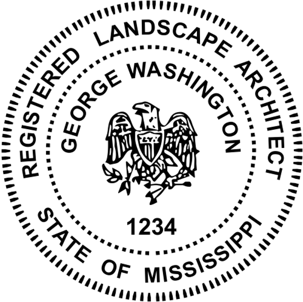 Mississippi Landscape Architect Stamp Seal