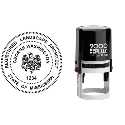 Mississippi Landscape Architect Seal - alternate view