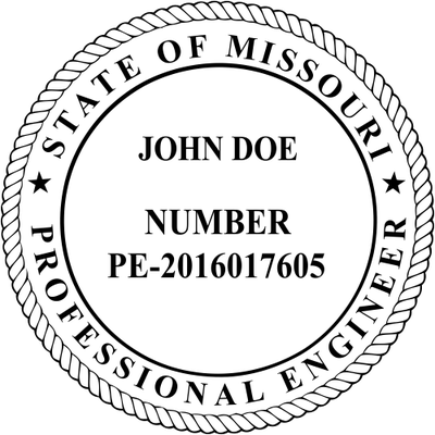 State of Missouri Engineer Seal - alternate view