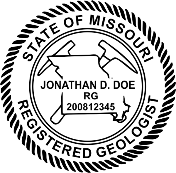 Missouri Geologist Stamp Seal