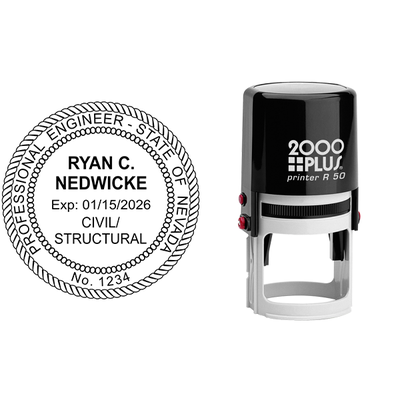 State of Nevada Civil Structural Engineer Seal - alternate view