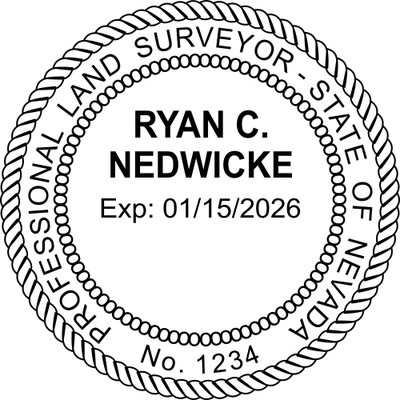 Nevada Land Surveyor Seal - alternate view