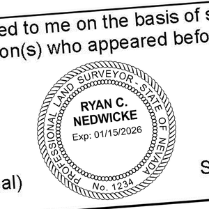 State of Nevada Land Surveyor Seal Imprint