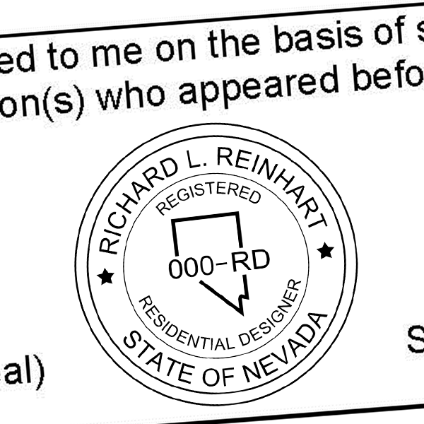 State of Nevada Residential Interior Designer Seal Imprint