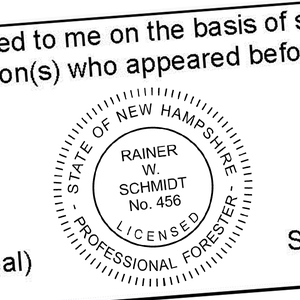 State of New Hampshire Forester Seal Imprint