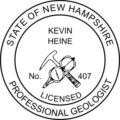 New Hampshire Geologist Seal - alternate view