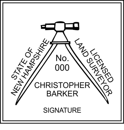 New Hampshire Land Surveyor Seal - alternate view