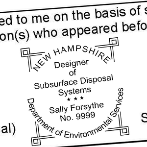 State of New Hampshire Subsurface Disposal Systems Seal Imprint