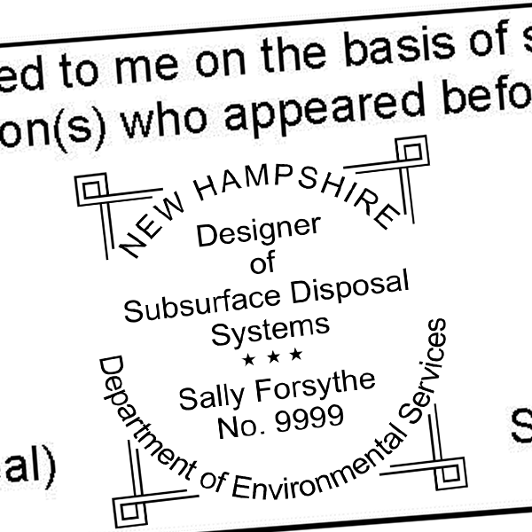 State of New Hampshire Subsurface Disposal Systems Seal Imprint
