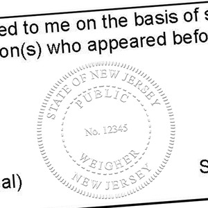 State of New Jersey Public Weigher Seal Imprint
