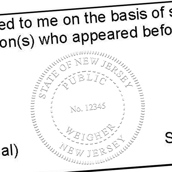 State of New Jersey Public Weigher Seal Imprint