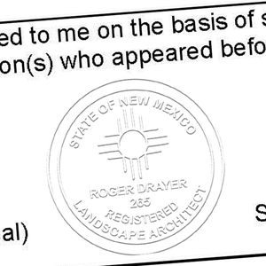 State of New Mexico Landscape Architect Seal Imprint