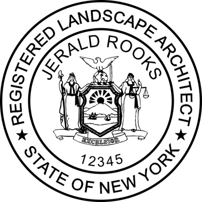 New York Landscape Architect Seal - alternate view