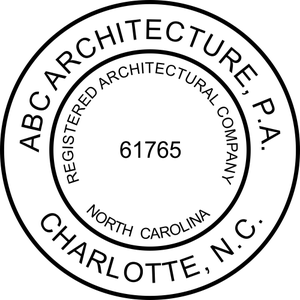 North Carolina Architect Business Stamp Seal