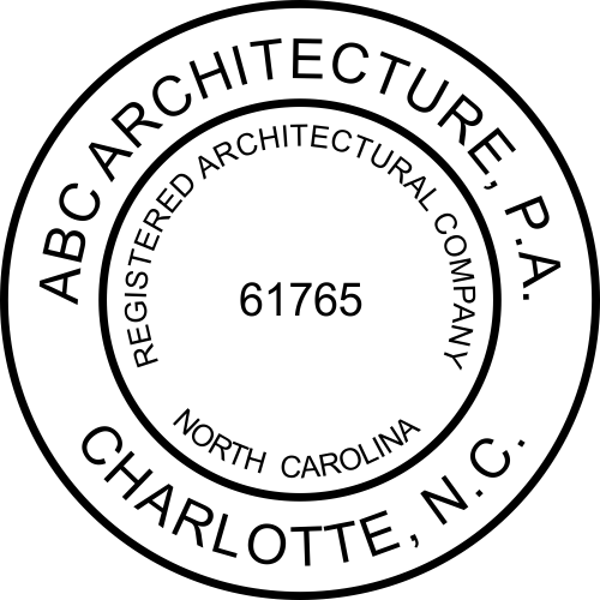 North Carolina Architect Business Stamp Seal